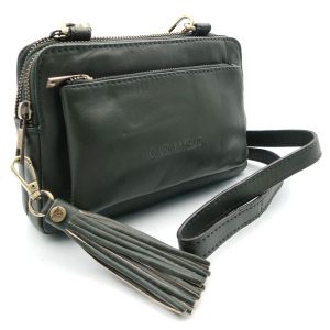 BOLSO PIEL NAPA BANDOLERA DOBLE VERDE –