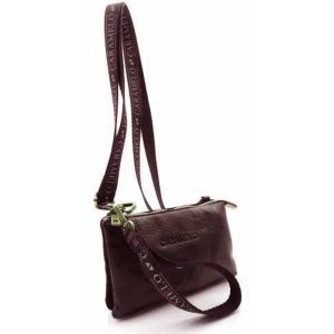 BOLSITO PIEL BANDOLERA 2 COMPARTIMENTOS VEGETAL MARRON –