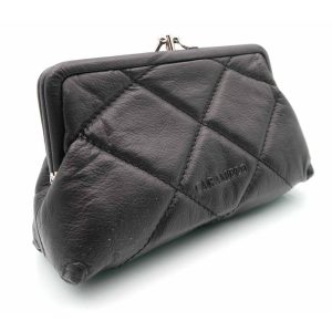 MONEDERO BOQUILLA NAPA DIBUJO ROMBO NEGRO –