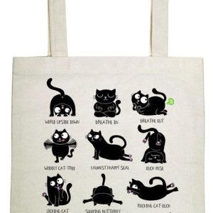 BOLSA DE TELA DE LA COMPRA ED EL GATO YOGA –