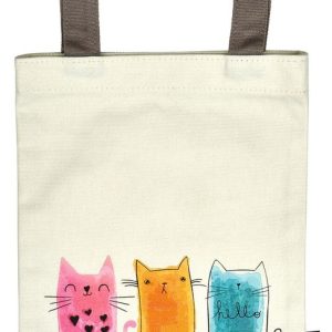 BOLSA DE TELA PARA LIBROS TRIO GATOS –