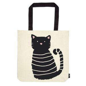 BOLSA DE TELA DE LA COMPRA GATO NEGRO –