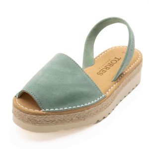 Avarca de Plataforma color verde