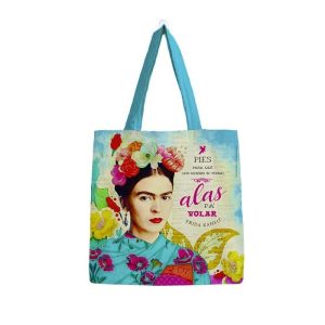 BOLSA ALGODON FRIDA KAHLO MEDIANA ALAS PARA VOLAR –