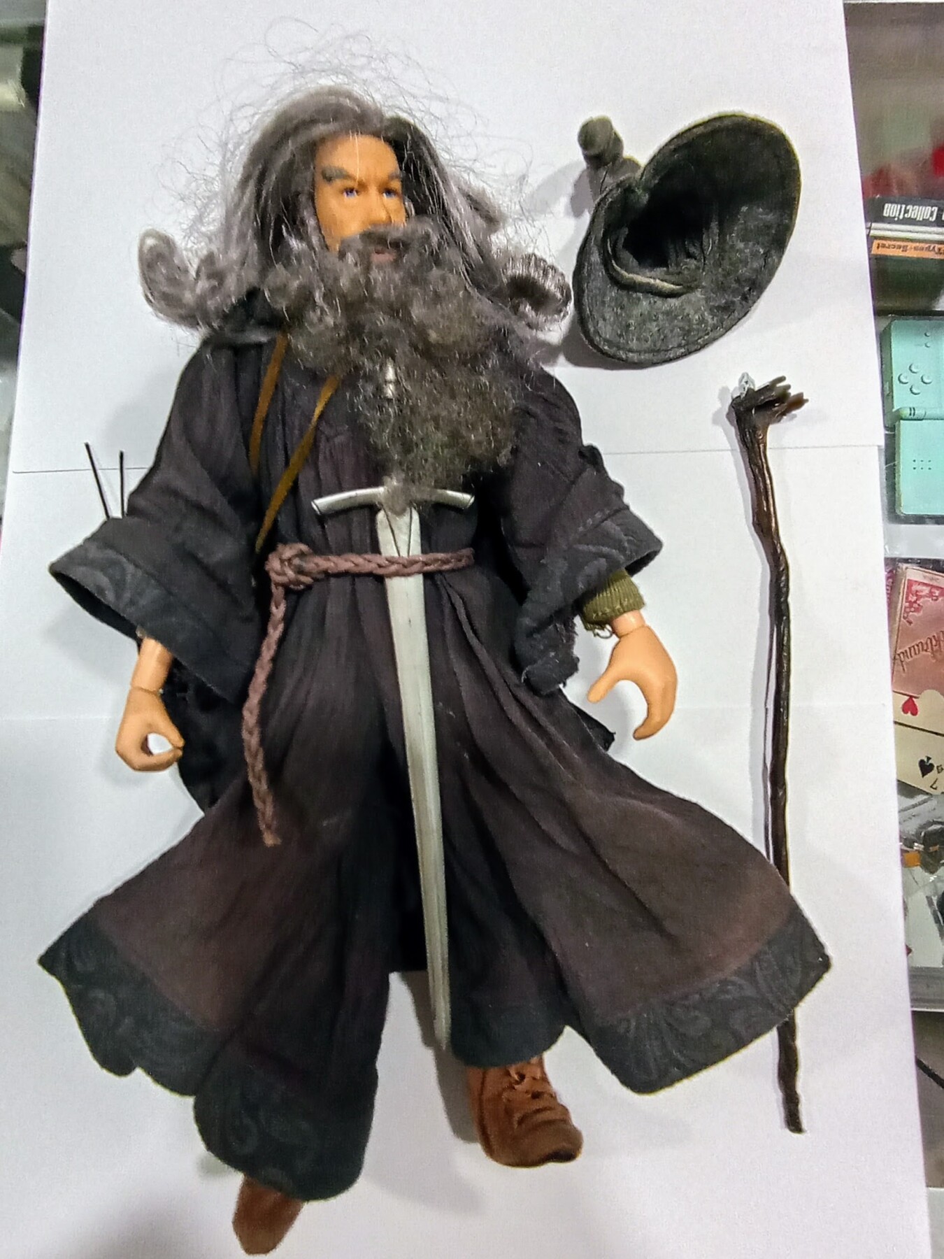 Figura vintage colección Gandalf el Gris con ropa auténtica - Imagen 6