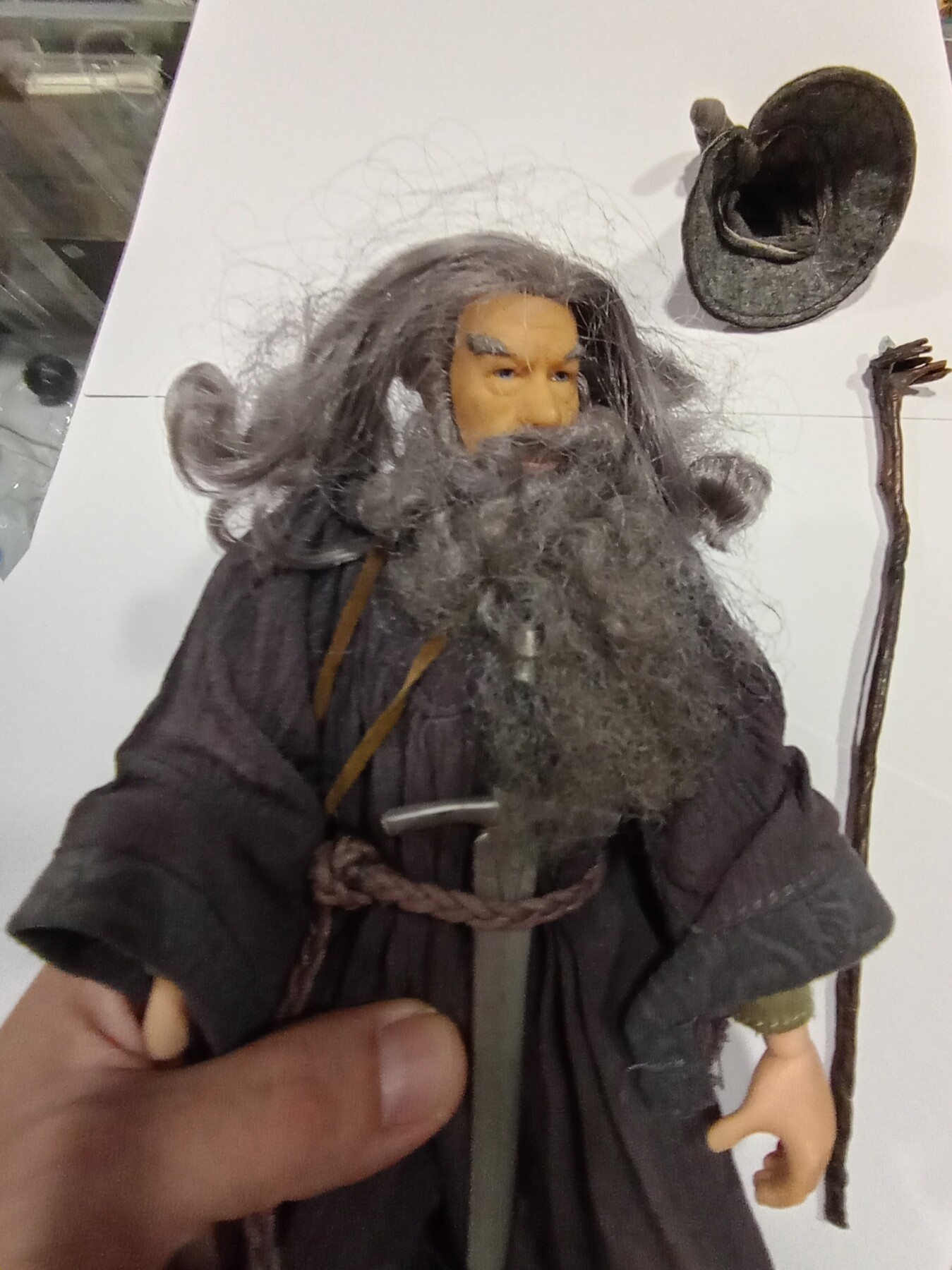 Figura vintage colección Gandalf el Gris con ropa auténtica - Imagen 7