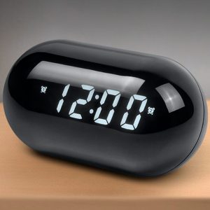 Radio despertador cápsula negra MUSE  M-15 GL para estantería o mesita de noche