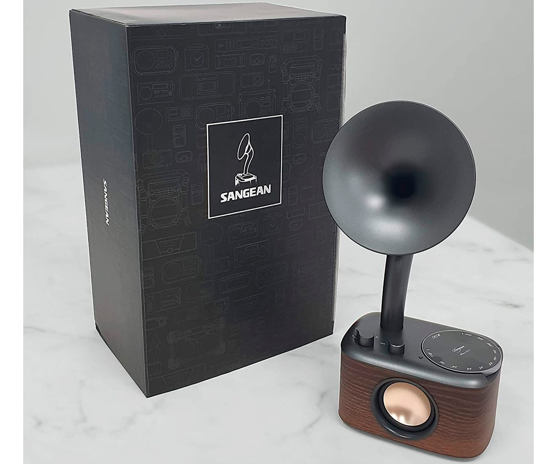 Radio vintage portátil gramofono Sangean WR-45 retro hipster - Imagen 7