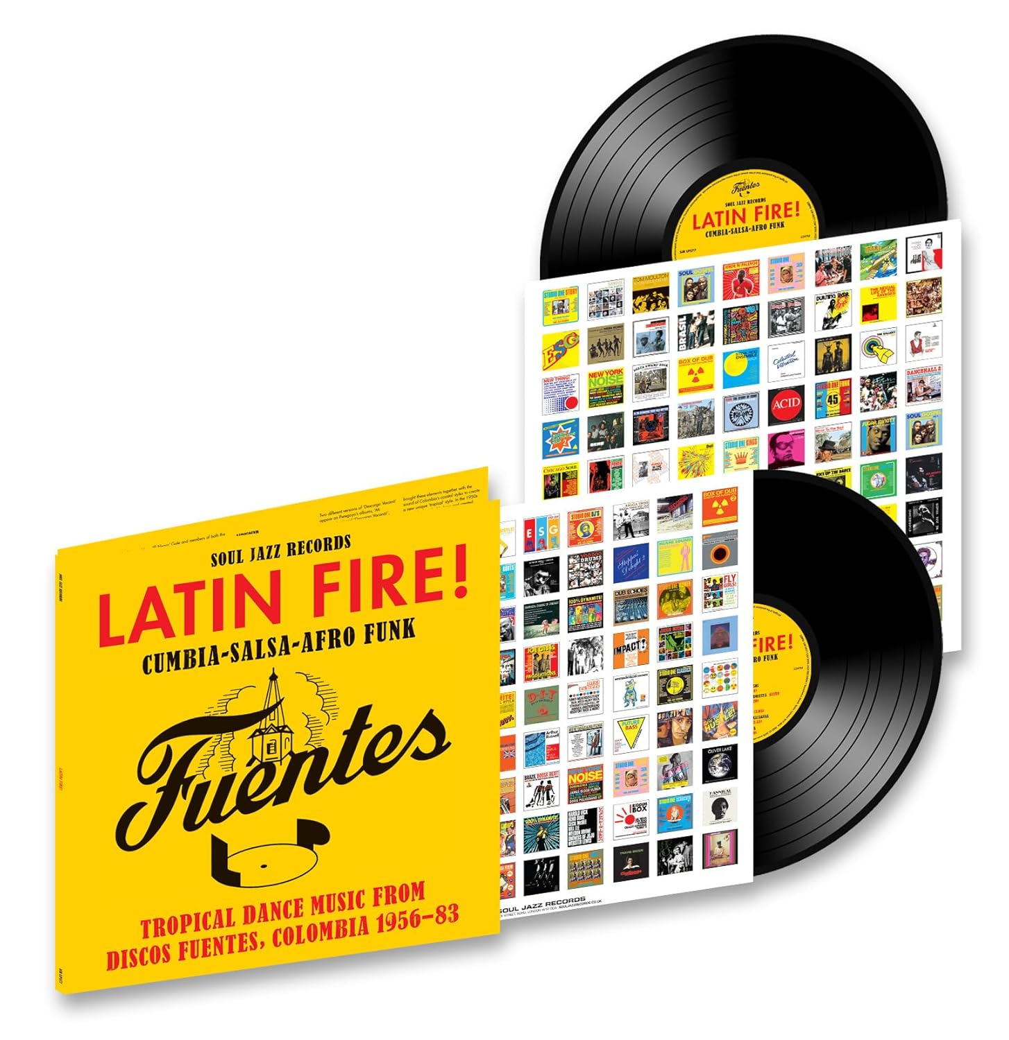 LATIN FIRE! LP Vinilo Disco recopilatorio Cumbia, Salsa, Afro Funk – Tropical Dance Music - Imagen 3