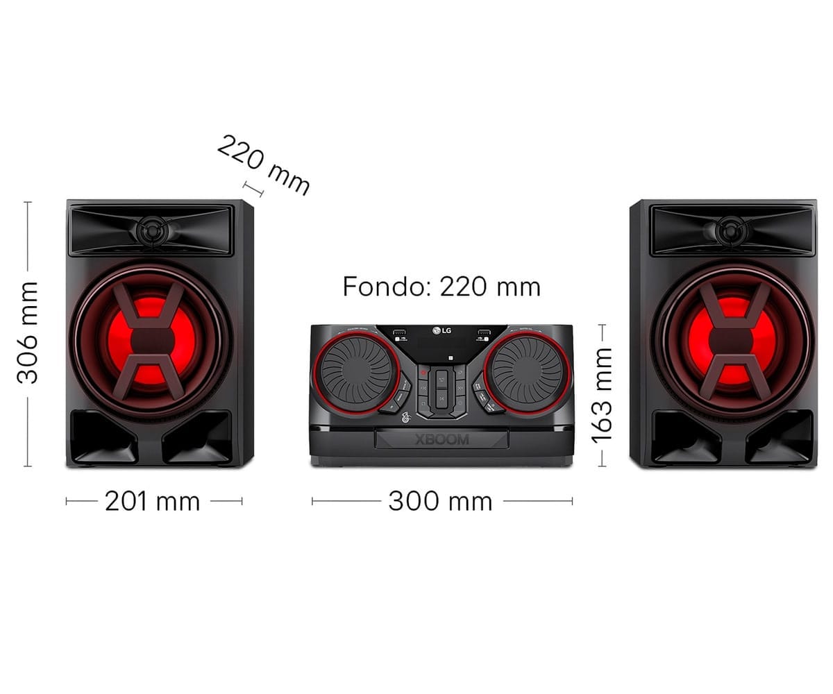 LG XBOOM LA BESTIA CK43N / SISTEMA Sonido HI-FI MINI 300W CON ALTAVOCES - Imagen 4